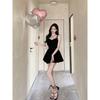 Generic Lace Spliced Sexy Slip Dress With V Neck For Summer Casual And Party Wear
