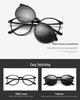 Clip-on Glasses Set: Includes 5 Polarized Lenses, Compatible with Myopia TR90 Retro Magnetic Sunglasses