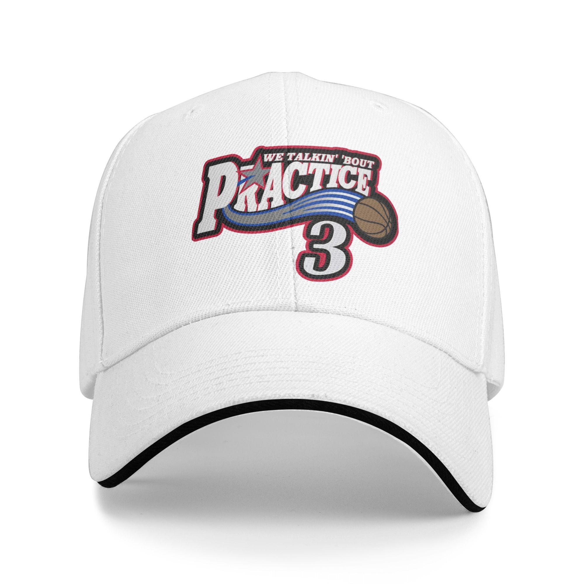 

Allen Iverson Sixers 3 Sandwich Caps Unisex ,Hip-Hop Hats Racing Cap Breathable Polyester Baseball Cap Summer One Size