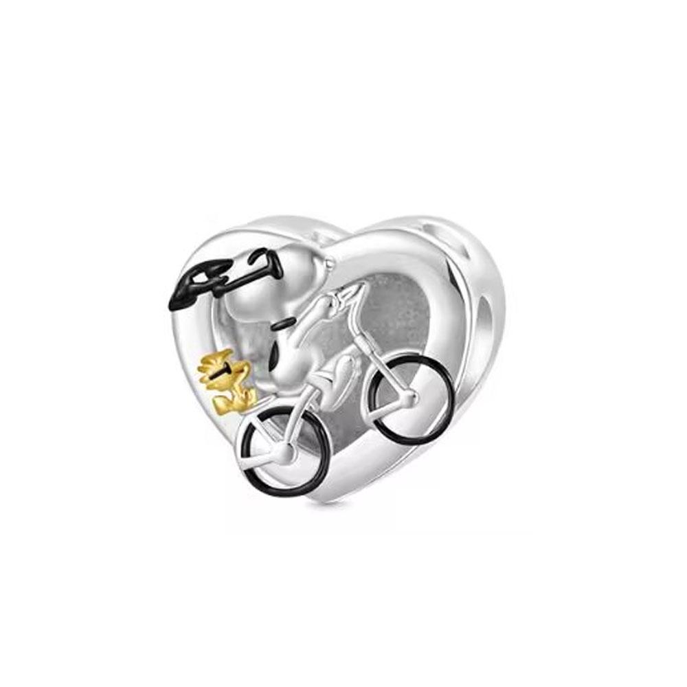 New 925 Silver Flower Basket Dog Pendant Beads for DIY Women Charm Jewelry Fit European Bracelet