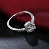 Copper Open Ring Engagement Lovely White Zircon CRYSTAL Wedding Party for WOMEN Lady Jewelry  Nice