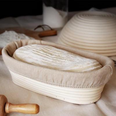 Premium Rattan Kitchen Storage Basket Set for Dough Fermentation Wicker Bags Baskets & Cloth Cover Ideal Bakeware Accessories