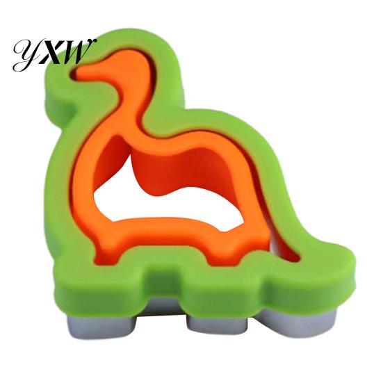 High-quality Sandwich Cutter Mold Stainless Steel Easy-to-Use Heart-shaped Tempting And Delicious Lunch Maker Sealer for Home Kitchen Dinosaur-shaped