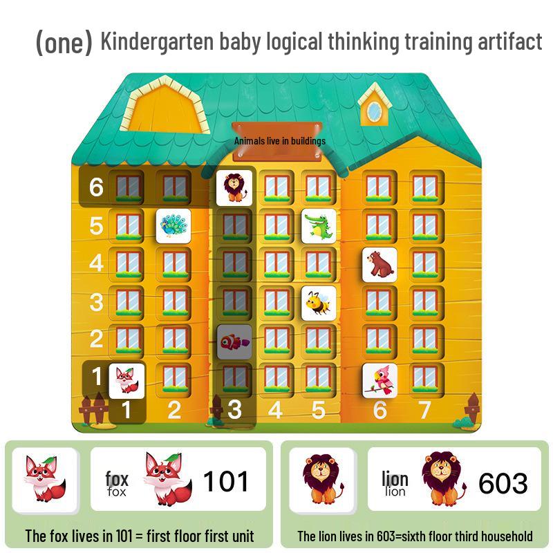 Wooden Building Blocks & Number Puzzle for Kids Ages 3-6