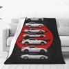 Engine Blanket Jdm GTR Car Drift Turbo Plush Warm SuperSoft Flannel Fleece Throw Blanket For Sofa Bedspread Quilt Travel Gifts#