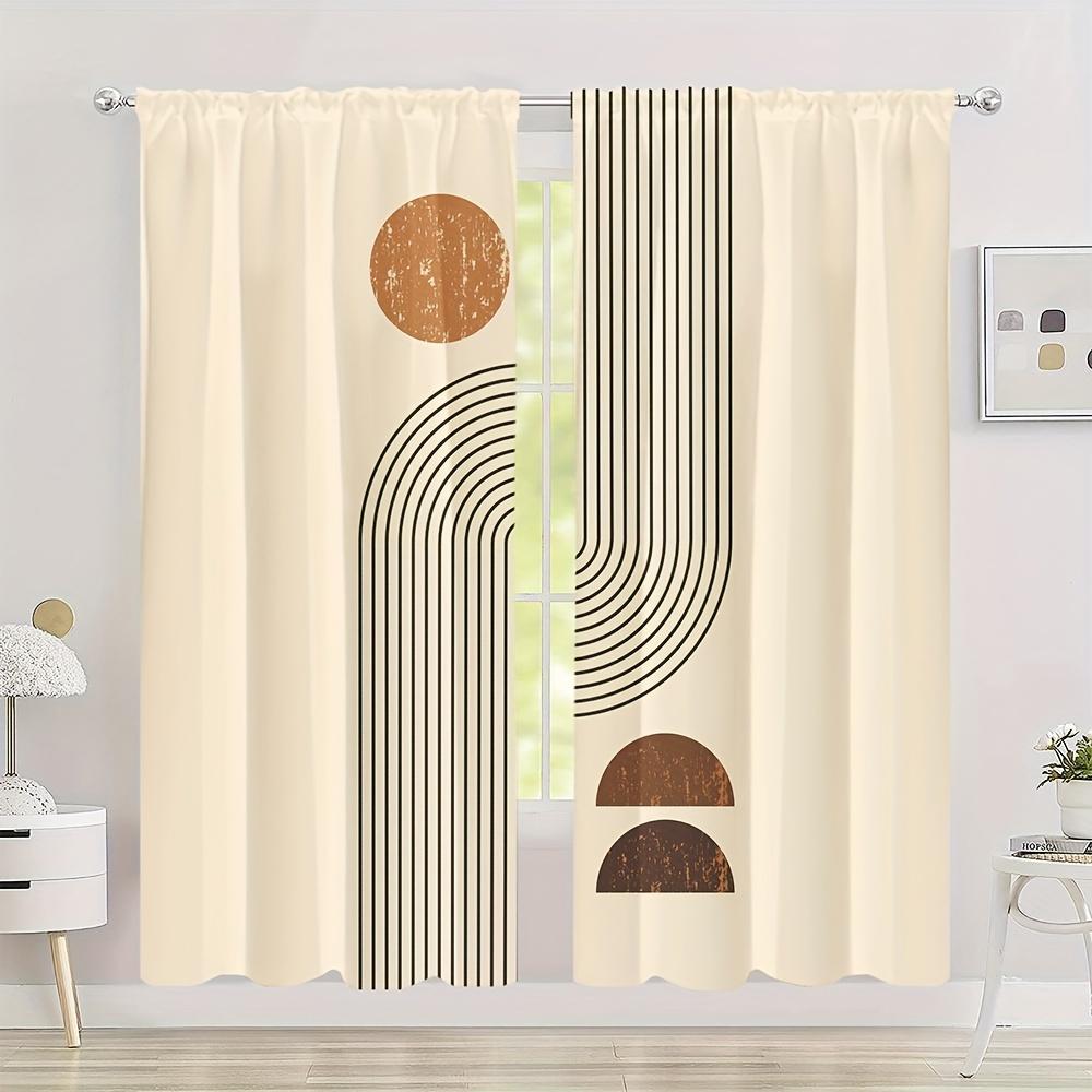 Abstract Tranpical Leaf Nordic Morandi Colorful Kid's Window Curtains Blinds for Living Room Bedroom Kitchen Door Home Decor2Pcs