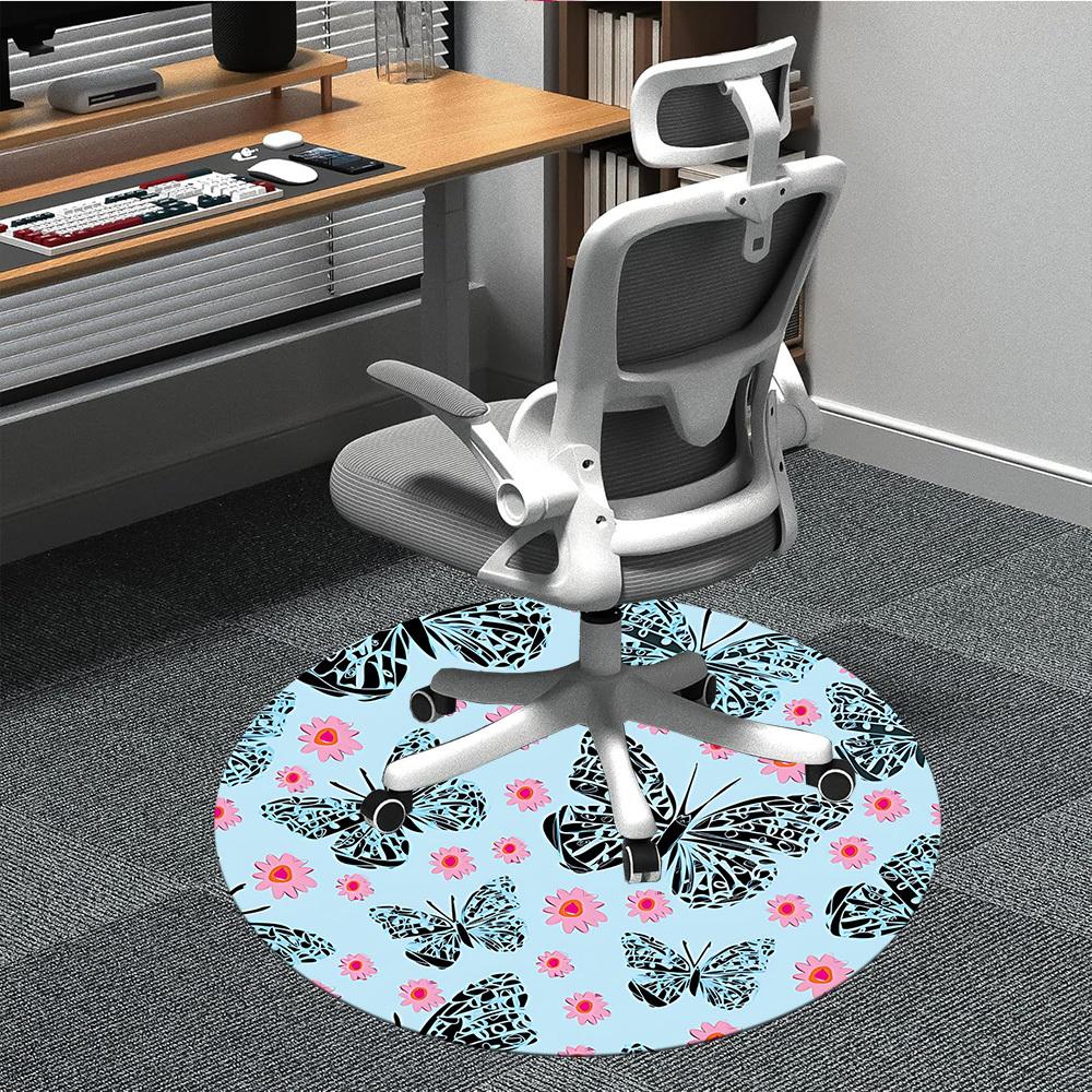 

1pc Butterfly Floral Carpet for Office, Non-slip, Soft and Durable Office Rug, Perfect for Office yy260128012 80cm by 80cm