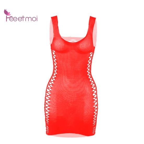 Φόρεμα εσώρουχα Hollow Out Butt Lift Sleep Colthes Summer Sexy Wear Pure Color Hip Wrap Night Dress