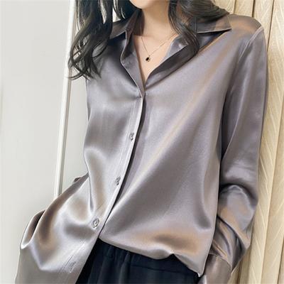 Blusas mujer de moda καλοκαίρι 2022 Top γυναικεία πουκάμισα Γυναικείο λευκό πουκάμισο Μπλούζες μπλούζες Μακρυμάνικο Κομψή μεταξωτή γυναικεία μπλούζα