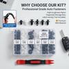 100 Pcs Car Bumper Clips Kit, Car Plastic Rivets Fasteners Push Retainer Kit with Sizes Auto Push Pin Rivets Set, Universal Expansion Screw Clips