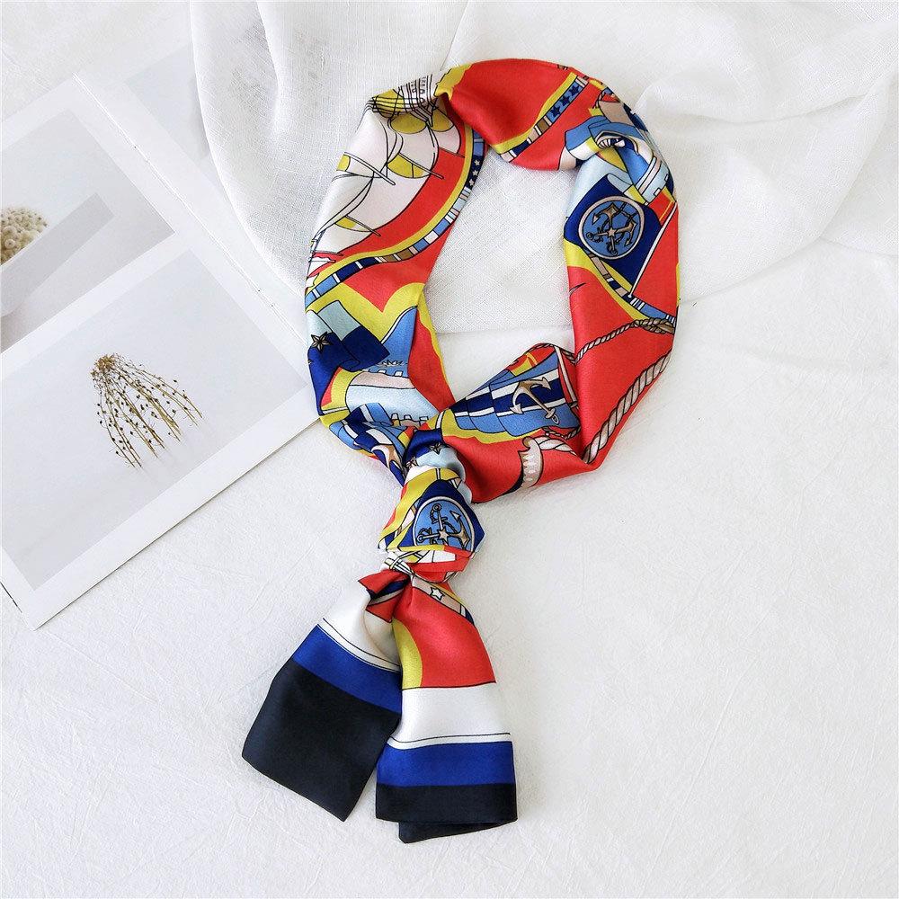 New Scarves Silk Scarves Women'S Spring And Autumn Season Long Decorative Professional Scarves Summer Thin Styles Paired With Shirts Stylish