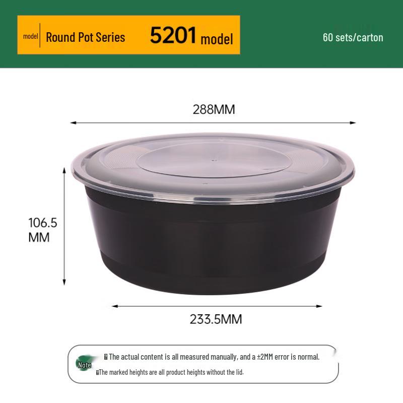 Einweg Runde Takeaway Lebensmittelbehälter mit Deckeln