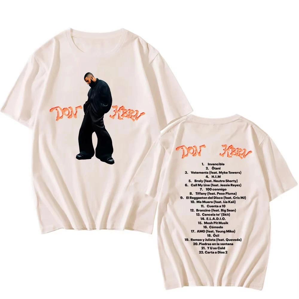 New 2025 Album DON KBRN Tshirts Singer Eladio Carrión T-shirt  Round Neck Male T Shirt Hip Hop Unisex Streetwear Men Tees