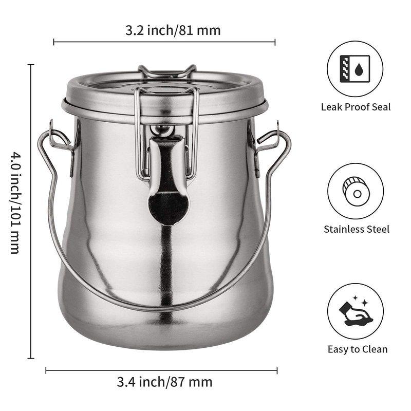 Oil painting brush washer stainless steel oil pot with removable porous filter sealed stainless steel paint brush cleaner