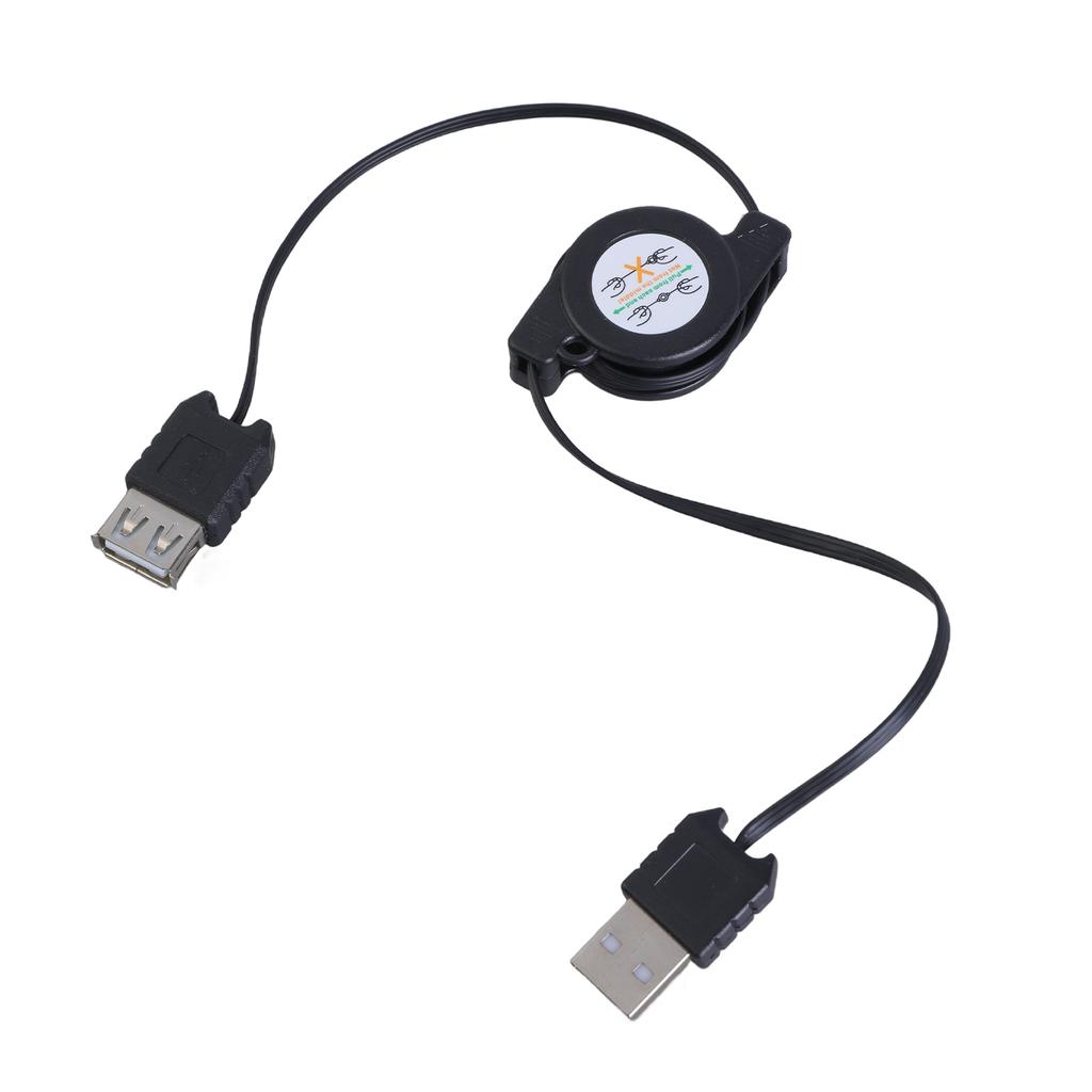 USB 2.0 Male To Female Extension Retractable Cable Data Sync Charger Cord 73cm USB Male To Female Cable