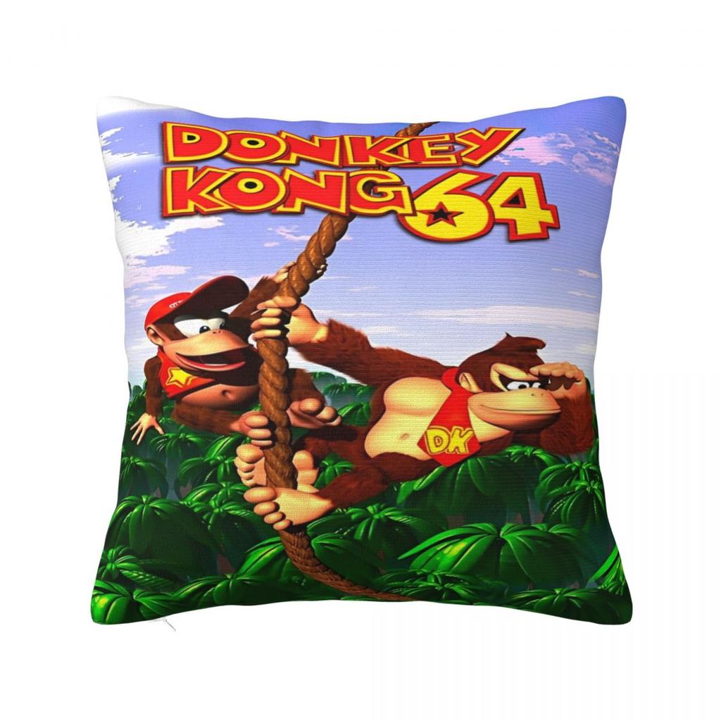 Home Decor Donkey Kong Bananza Game Pillowcases Accessories Pillow Cover Zipper Multi Size