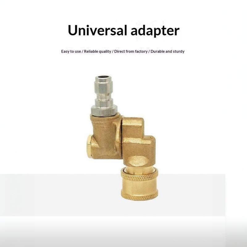 4500 Psi Pressure Washer Pivoting Coupler 1/4 Inch Quick Connect Adaptor Gutter Cleaning Attachment