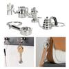 Pack of 5 Coffee Culture Symbolic Portafilter Keychain Espresso Machine Accessory Bag Pendant Metal Texture for Gifting