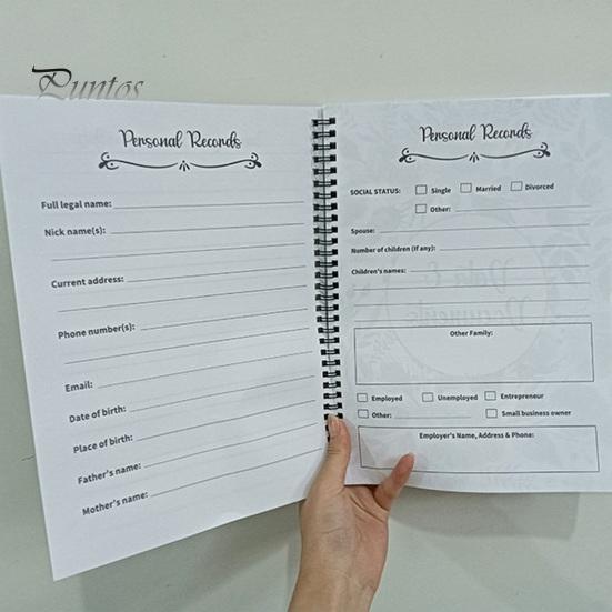 End of Life-Planer-Notizbuch, A4-Größe, 73 Blatt, dickes Papier, kompaktes, leichtes, spiralgebundenes Death-Binder-Kit