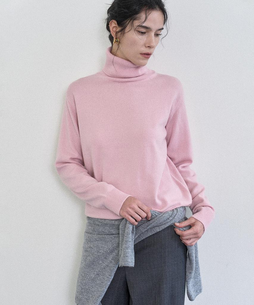 PELOTE Wool Cashmere Turtleneck Knit Top (3 Colors)