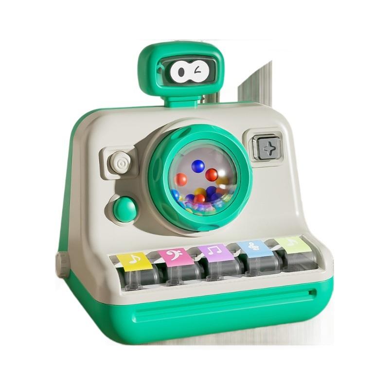 Cameră analogică educativă pentru bebeluși cu vânzare fierbinte, cameră multifuncțională cu sunet și lumină, jucărie pian mic, educație timpurie