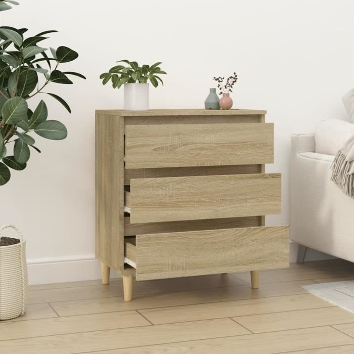 823043 vidaXL Buffet Chêne sonoma 60x35x70 cm Bois d'ingénierie