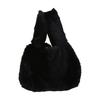 Fluffy Handbag for Women Small Plush Tote Bag Winter Fluffy Women Handbag Soft Solid Color Lipstick Key Small Storage Bag Versatile Commuter