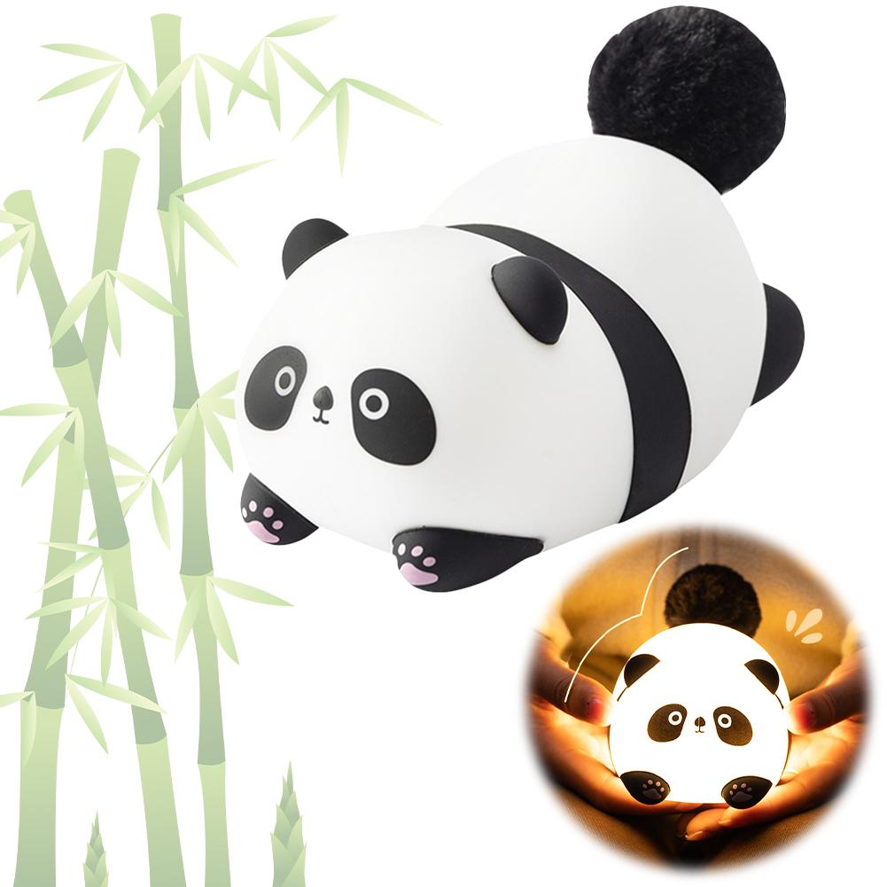 Silicone Pat Night Light Animal Bedside Lamp Eye Caring Atmosphere Light 3 Level Dimmable Cartoon Sleeping Light for Kids Room
