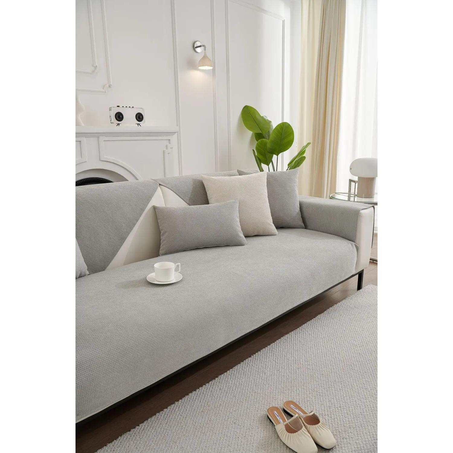 

Сплошные цветные чехлы для диванов для гостиной, противоскользящие пылезащитные чехлы для диванов, универсальные моющиеся диваны, водонепроницаемая подушка для дивана 70X70cm 1pc