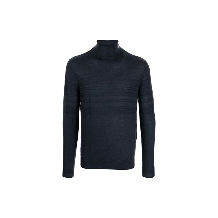 Emporio Armani High Neck Sweater With Stripe Details Men sweater Blue 6K1MXG-1MXTZ-0931