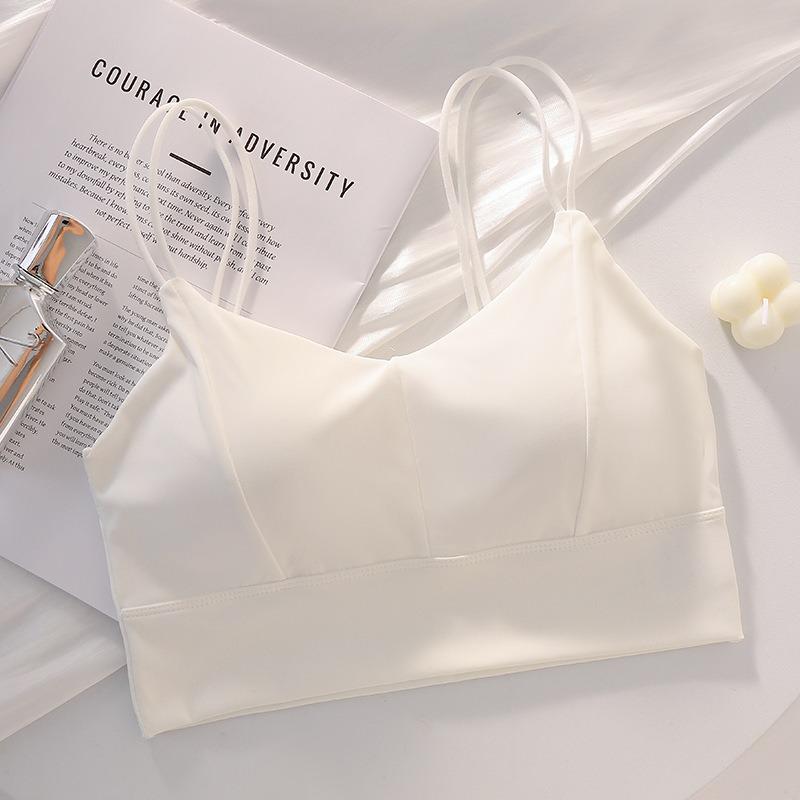 Seamless Beauty Back Thin Strap Wireless Padded Women Bra Camisole Tube Top