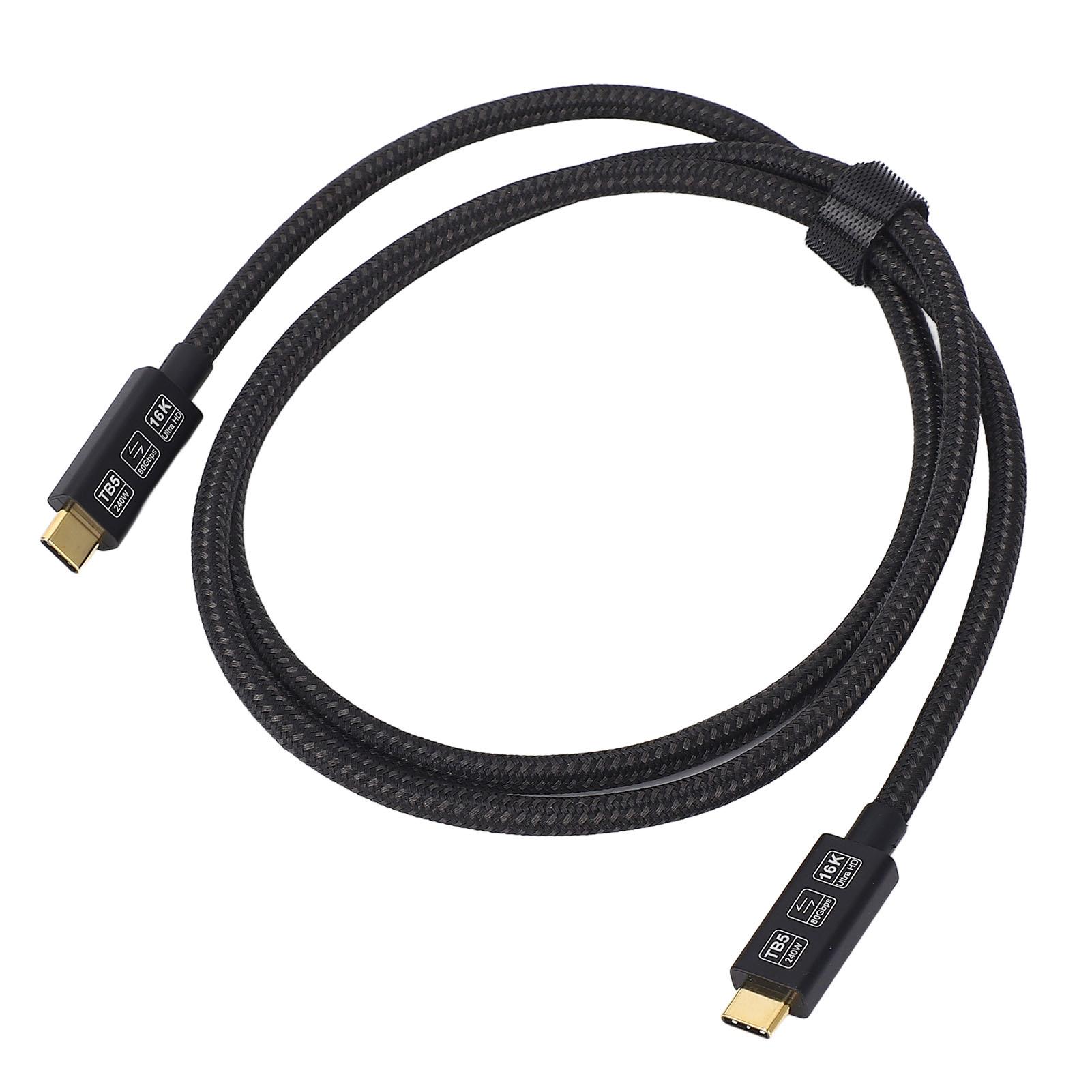 

Кабель USB 4 240 Вт USB C кабель 80 Гбит/с 3,3 фута 16K 8K 4K передача видео для смартфонов планшетов