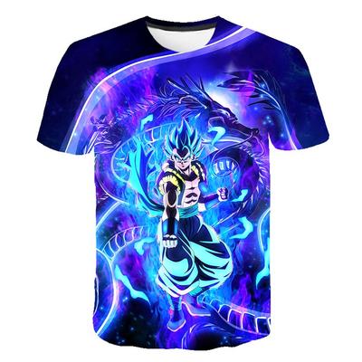 Dragon Ball T krekls Bērnu Topi T-krekli Anime figūriņas Son Goku Super Saiyan T-krekls Zēnu T-krekli Bērnu apģērbi Vasaras īsām piedurknēm
