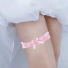 2Pcs Thigh Rings Vibrant Color Non-Fading Wear Resistant Friendly To Skin Bow-knot Design Lace Cosplay Belt Sexy Fashion Bride Leg Thigh Rings for
