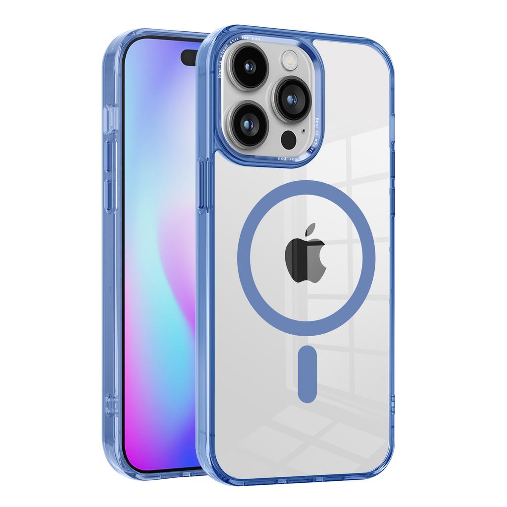 MagSafe Shockproof Magnetic Wireless Charging Case for iPhone 15Plus 15Pro Max/13 Pro Max/14 Pro Max/12 Pro Max Clear Silicone Phone Bumper Cover Case