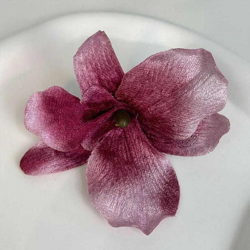 New Simulated Phalaenopsis Flower Hair Clip for Women French Elegant Barrettes Hairpin Girls Headwear Hair Accessories