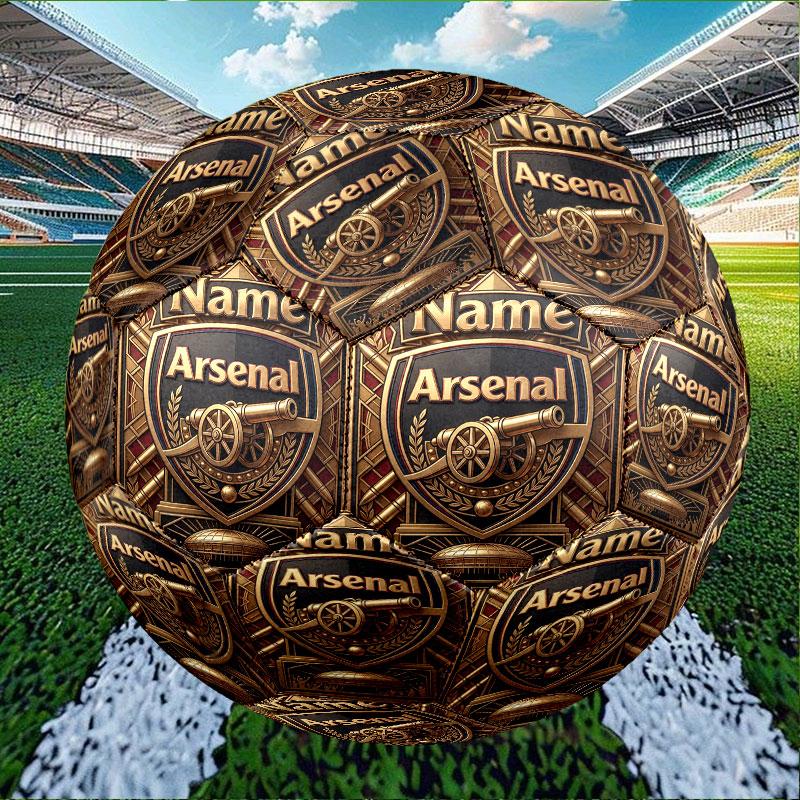 Custom Name Personalized Arsenal F.C Print Size 5 Soccer Ball Training & Match Football, for Team, Kicking, Gift for Football Enthusiasts