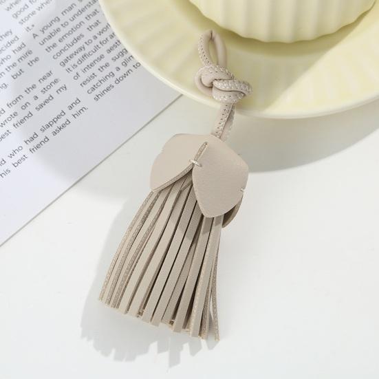 Fusk Läder Tofs Hängande Prydnad DIY Hantverk Tillverkning Vintage Tofs Hänge Väska Plånbok Bil Nyckelring Skolväska Hängande Dekoration