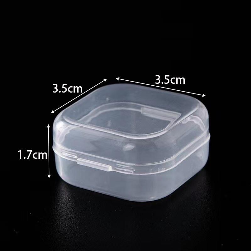 Square pp plastic fishing hook box, semi-transparent square packaging box, small parts organizer