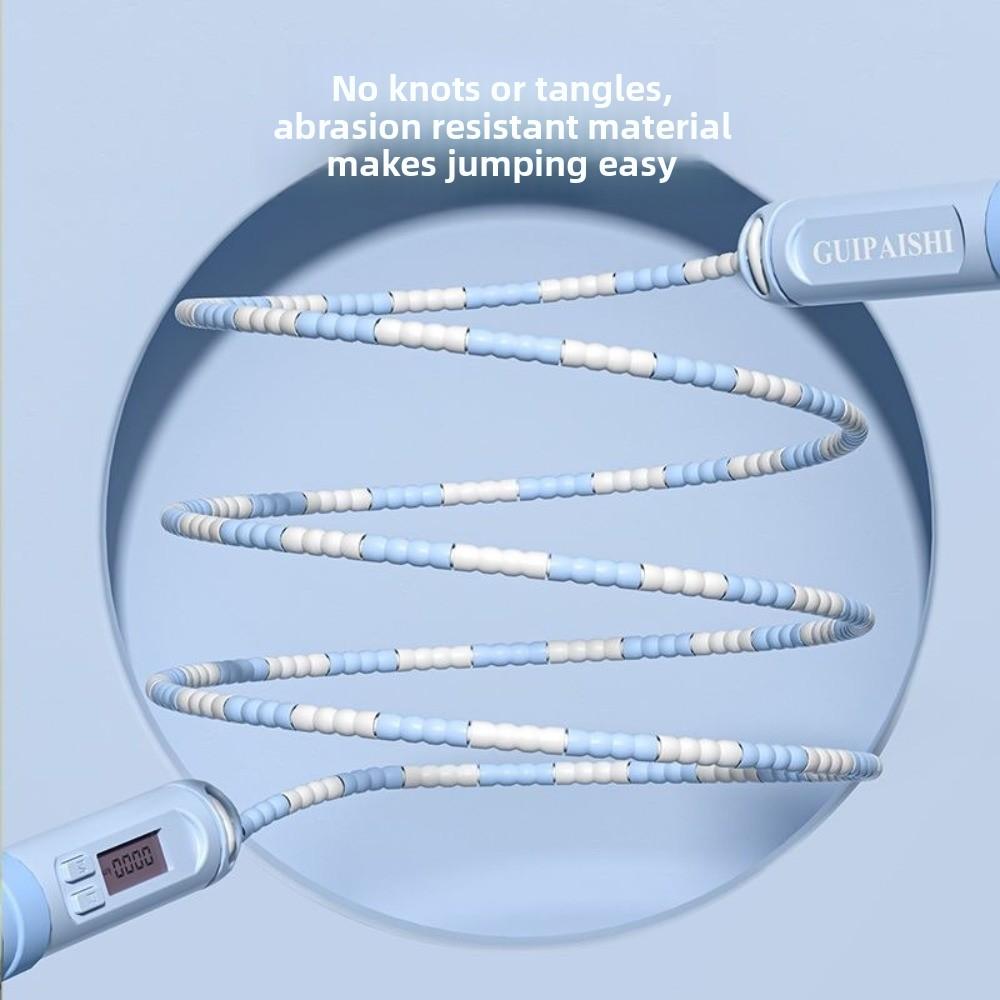 Bamboo Stem Type Jump Rope Soft Beaded Fitness Gym Rope New Counting Jump Rope  For Beginners