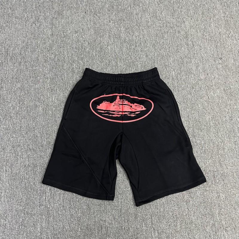 Cort Short Devil Island Print Shorts Mens Hip Hop Skate Casual Sweatpants Trendy Streetwear
