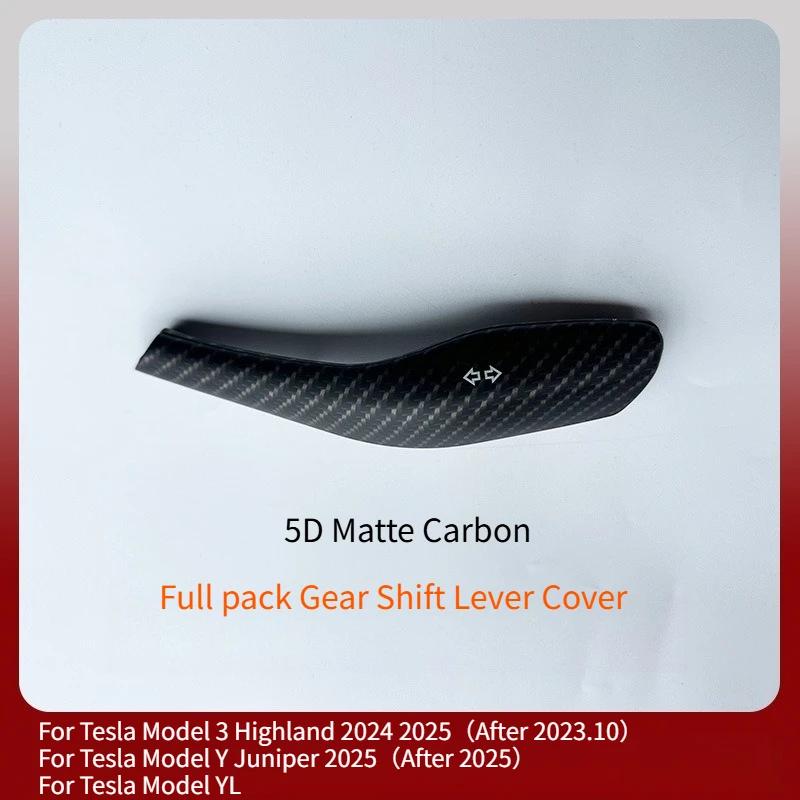 For Tesla Model 3 Highland Model Y/YL Juniper 2025 Shift Lever Decoration Cover Steering Wiper Gear Lever Interior Modification