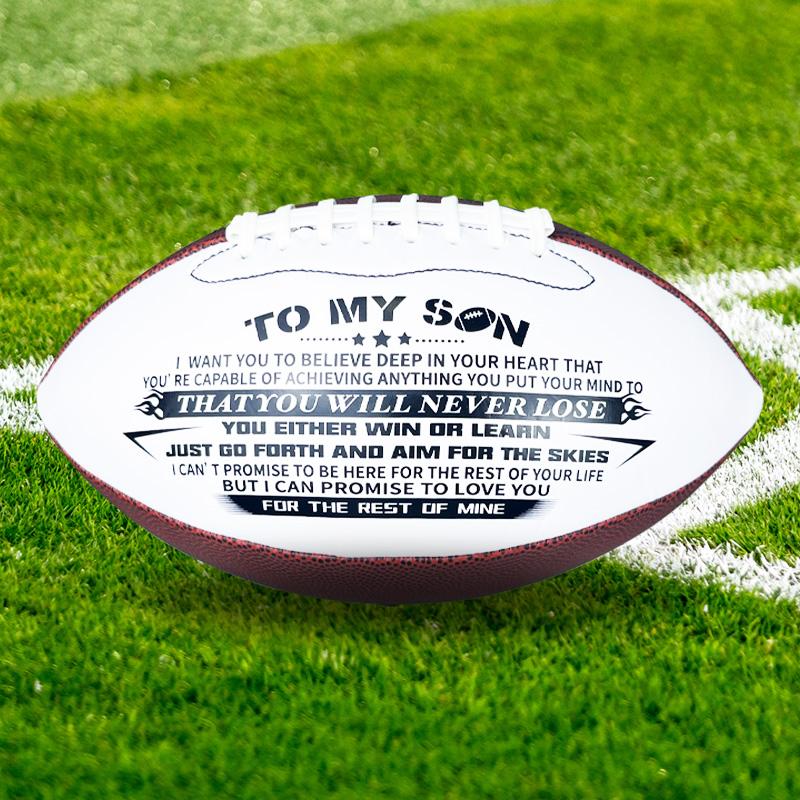 1 balón de fútbol americano estándar para entrenamiento al aire libre y juego recreativo con tamaño oficial estándar, talla 9 Rugby