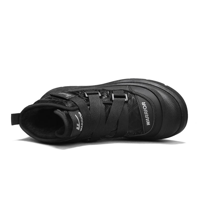 Warrior Fleece Lined Cotton Casual Trendy Daily Commuting Simple Versatile Snow Boots Men boots Black WBN(JS)-328603