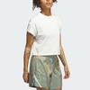 adidas Drop Shoulder Sleeve T Shirt Women's White IJ5235