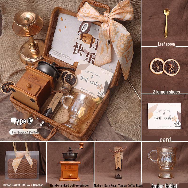 

Роскошная подарочная коробка для кофеварки для лучших друзей - Ароматерапия и креативный дизайн