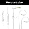 Universal 3.5mm Silver Plated Braided Earphone Cable Wire Double 0.78mm Pin Design for TF10 Stable Connection 1.1m