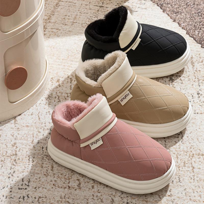 Men's and women's large size soft elastic winter warm cold padded snow boots non-slip wear-resistant outdoor leisure sports shoes cotton boots