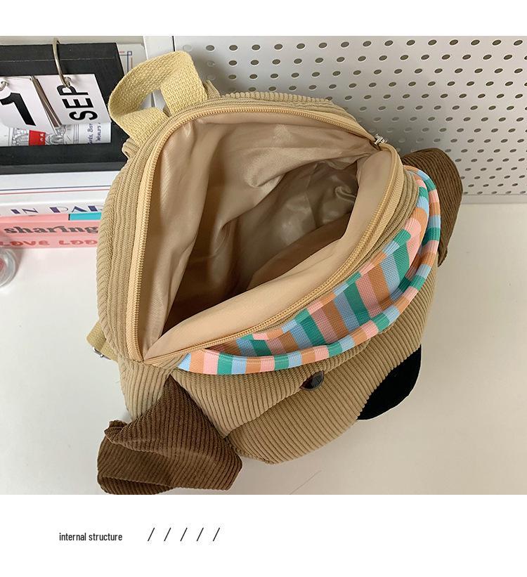 Uroczy plecak podróżny dla dzieci z szczeniaczkiem: Duża pojemność, na podwójne ramię, kreskówkowy prezent urodzinowy