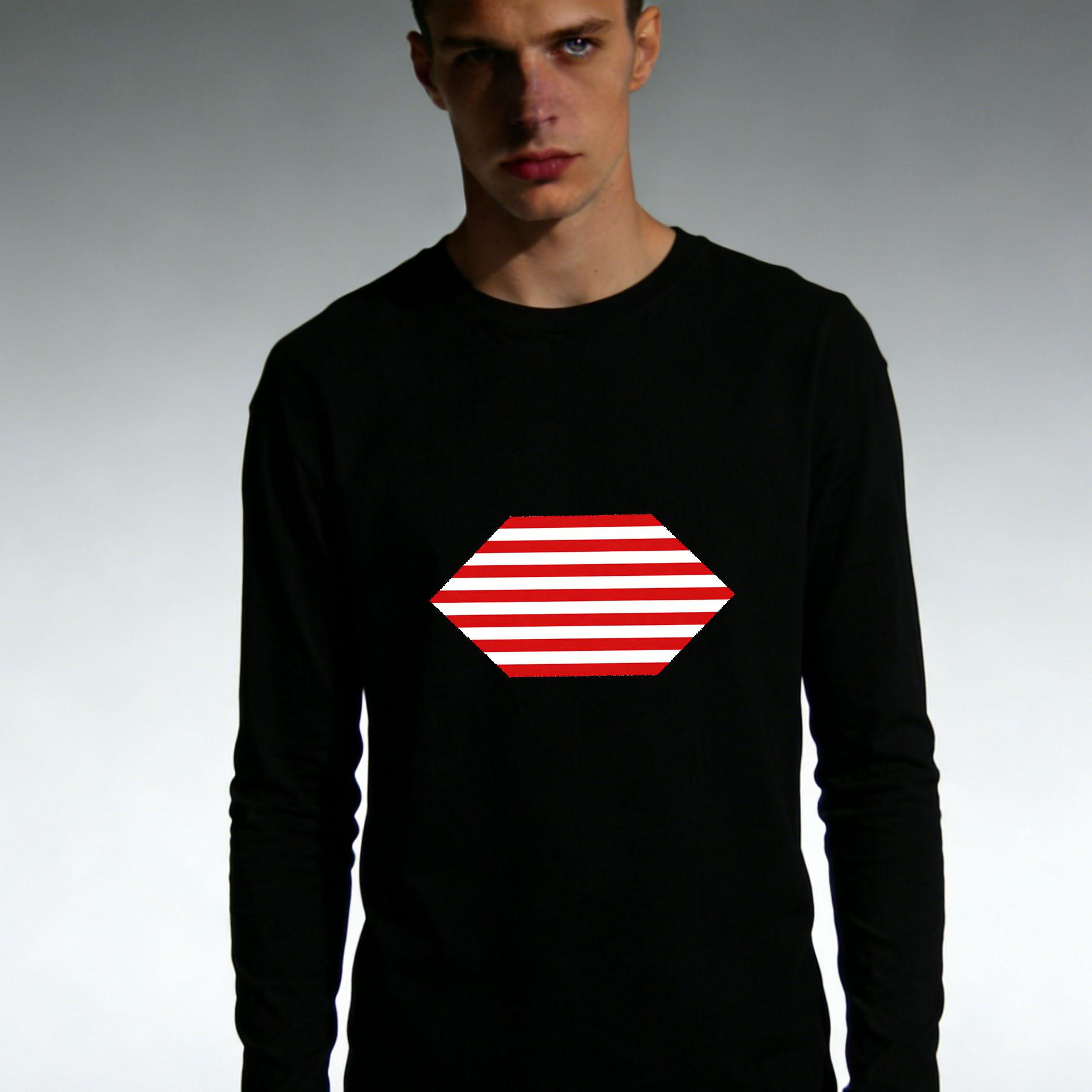 Heavyweight Pure Cotton Long Sleeve T-Shirt Thick Non-See-Through Printed Base Shirt Unisex Couple Loose Top 3XL чёрный